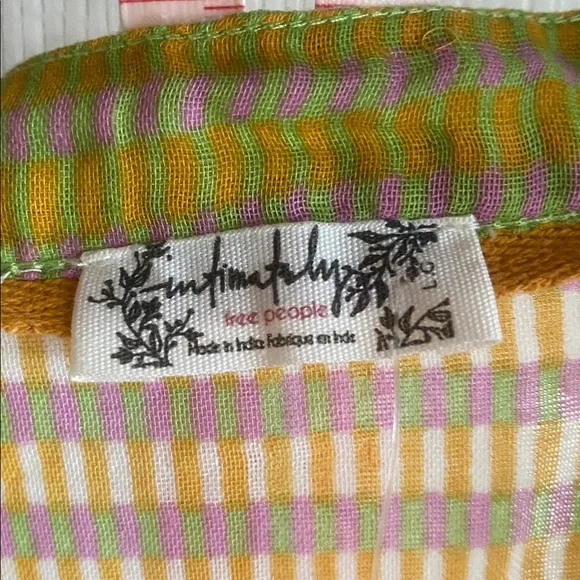 Free People NWT Night After Night 100% Cotton Button-Up Pajama Shirt large - Picture 10 of 14